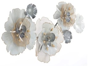 Decorațiune metalică pentru perete Mauro Ferretti Flowery, 119 x 60 cm