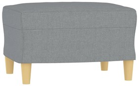 349263 vidaXL Taburet, gri deschis, 60x50x41 cm, material textil