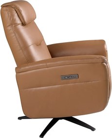 Fotoliu design LUX cu functia relax Cowhide brown leather