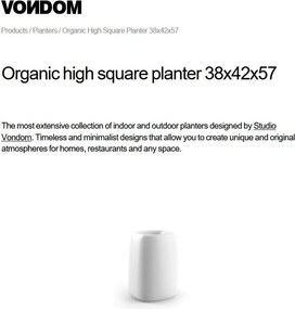 Ghiveci plante design decorativ exterior/interior Organic high square 38x42x57cm