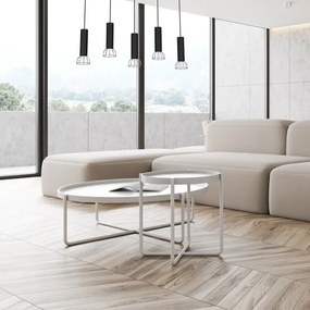 Lustră pe cablu DANTE 5xGU10/25W/230V neagră/crom lucios