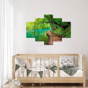 Tablou - Lacurile Plitvice (150x105 cm)