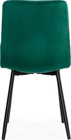 Scaun living din catifea cu cadru metalic BUC 210 verde