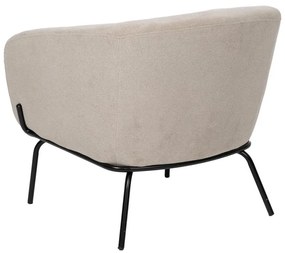 Fotoliu bej cu tapițerie din chenille Classic – Ixia