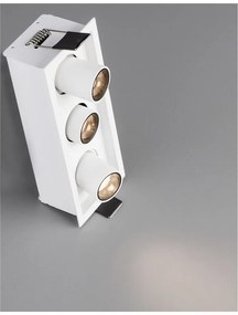 Corp LED incastrabil cu 3 Mini Spoturi ajustabile DESERT albe