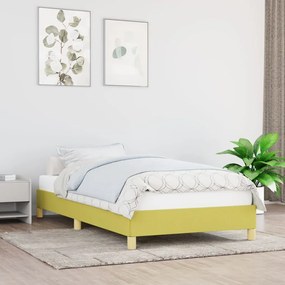 346801 vidaXL Cadru de pat, verde, 100 x 200 cm, material textil