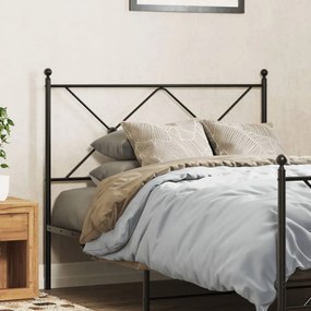 vidaXL Tăblie de pat metalică, negru, 107 cm