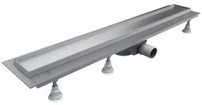 Set rigola pentru dus cu capac Omnires Lowfix argintiu