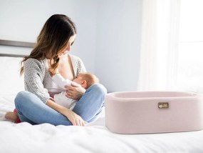 Pătuț balansoar bebeluș Kapato 1 (roz + natural) . 1093584