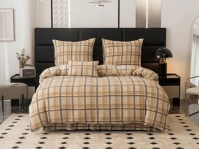 Lenjerie cocolino PLAID crem Dimensiune lenjerie de pat: 2 buc 70 x 90 cm | 200 x 220 cm