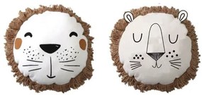 Perna decorativa rotunda LION 40 cm, alba - mai multe variante