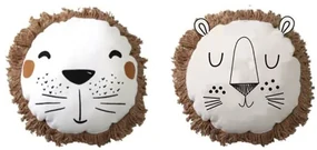 Perna decorativa rotunda LION 40 cm, alba - mai multe variante
