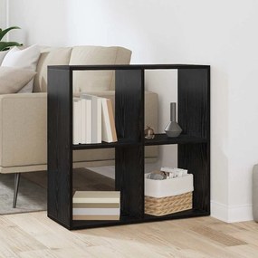 vidaXL Dulap pentru cărți Stejar negru 69.5 x 29 x 69.5 cm