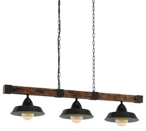 Eglo 44086 - Candelabru OLDBURY pe lanț, 3xE27/60W/230V