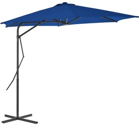 vidaXL Umbrelă de grădină, stâlp din oțel, albastru, 300x230 cm