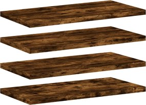 vidaXL Rafturi perete 4 buc. stejar fumuriu 40x20x1,5 cm lemn compozit