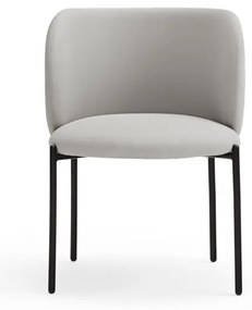 Set de scaune de sufragerie gri deschis 2 buc. tapițat Mogi – Teulat