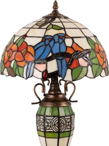 BRILAGI - Lampă de masă Tiffany din vitralii JUNGLE 1xE27/60W/230V + 1xE14/40W