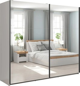 Dressing TETRIX, casmir, PAL, cu 2 usi si oglinzi, 220x60x196 cm