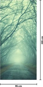 Fototapet pentru ușă - Aleea copacilor (95x205cm)