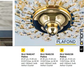 Plafoniera cristal Asfour design elegant lux PLAFOND D-26cm alama