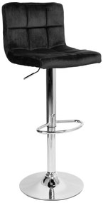 JAKS Scaun de bar arako crom velvet negru