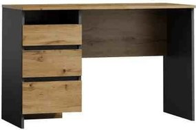 Birou B-005, stejar wotan/gri antracit, PAL laminat, 120x55x77 cm