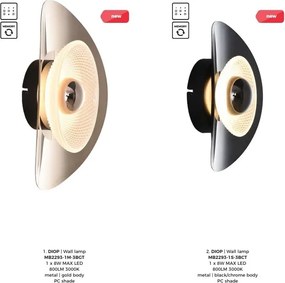 Aplica lumina ambientala LED DIOP negru/ crom