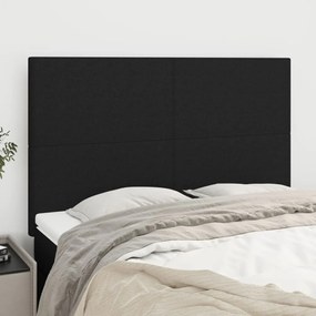 vidaXL Tăblii de pat, 4 buc, negru, 72x5x78/88 cm, textil