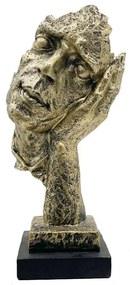 Statueta "nu aud", rasina, auriu, 33cm