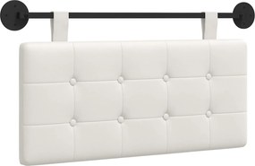 vidaXL Cap de pat suspendat Alb 100 x 55 x 5 cm Piele artificială