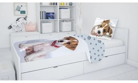 Lenjerie de pat pentru copii gri din bumbac pentru pat de o persoană 140x200 cm Dog – Jerry Fabrics