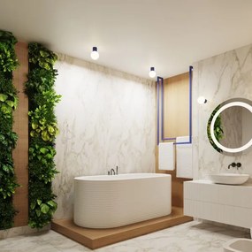 Plafonieră pentru baie Sollux SL.1738 HALO 1xG9/8W/230V IP44 albastru