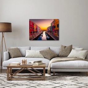Tablou - Apus de soare, insula Burano, Veneția, Italia (70x50 cm)