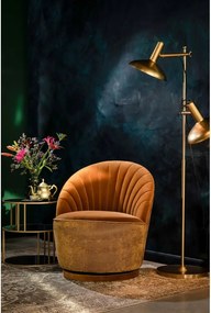 Fotoliu catifea Dutchbone Madison, maro