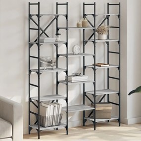 vidaXL Bibliotecă, gri sonoma, 127,5x28,5x172,5 cm, lemn prelucrat