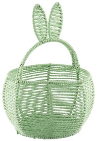 Altom Coș împletit cu urechi rotunde, 18 x 18 x13/30 cm, verde