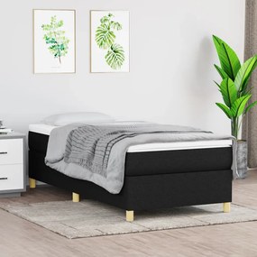 3120939 vidaXL Cadru de pat, negru, 100 x 200 cm, material textil