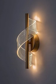Aplica de perete LED din metal auriu Zofrael