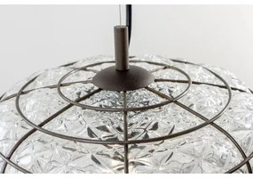 Lustră pe cablu SIRU TERRA 1xE27/60W/230V negru/transparent sticlă venețiană
