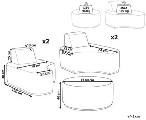 Set mobilier de grădină Fabry (gri). 1078833