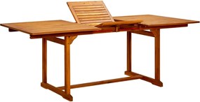 vidaXL Masă de grădină, (150-200)x100x75 cm, lemn masiv de acacia
