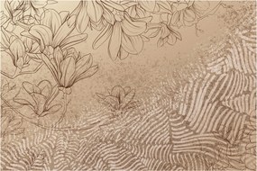 Tablou - Flori desenate (90x60 cm)