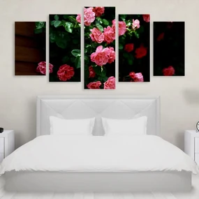 Tablou Multicanvas 5 Piese Roses - 150X80 cm 150X80 cm