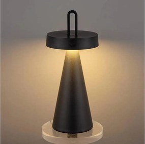 Lampă de masă LED reglabilă, reîncărcabilă, pentru exterior, cu control tactil HALO LED/1,5W/3,7V 3000 mAh IP44 neagră