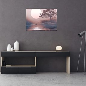 Tablou pe sticlă Perechea îndrăgostită (70x50 cm)