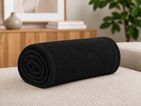 Patura fleece MELVIRA DUO, neagra Dimensiune: 150 x 200 cm