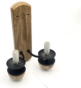 Aplică Brilagi COTTAGE 2xE14/40W/230V stejar/maro