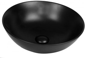 Lavoar pe blat Fluminia, Sexy-Black, rotund, negru mat