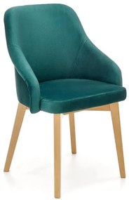 Scaun Toledo 2 velvet verde/stejar miere Monolith 37